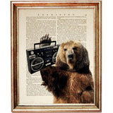 Bear Holding Boombox Artwork