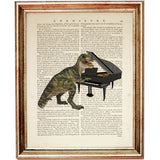 Dino Trio Art Prints: Humorous Dinosaur Posters, Kitchen Wall Decor