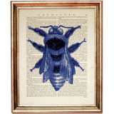 Set of 4 Bee Dictionary Art Prints, Buzzing Beauties Wall Decor