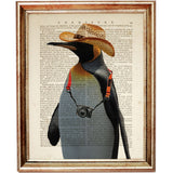 Smile for the Camera! Penguin Dictionary Art Print - Fun and Quirky