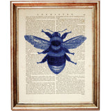 Set of 4 Bee Dictionary Art Prints, Buzzing Beauties Wall Decor