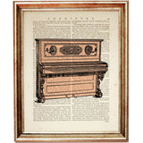 Set of 3 Piano Dictionary Art Prints, Grand Piano Wall Art