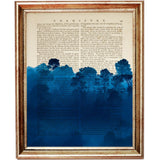 Set of 4 Forest Dictionary Art Prints, Enchanted Wilderness Poster