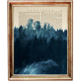 Set of 4 Forest Dictionary Art Prints, Enchanted Wilderness Poster