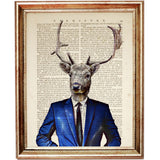 Set of 4 Animal Portraits Dictionary Art Prints, Wild Reflections Art