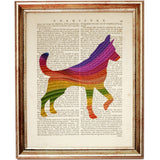 Dog Silhouette Art Prints, Set of 3 Nursery Wall Decor, Abstract Poster for Kids Room