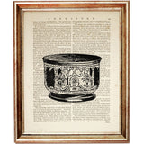 Set of 4 Vintage Teapot Dictionary Art Prints, Timeless Elegance Decor