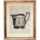 Set of 4 Vintage Teapot Dictionary Art Prints, Timeless Elegance Decor