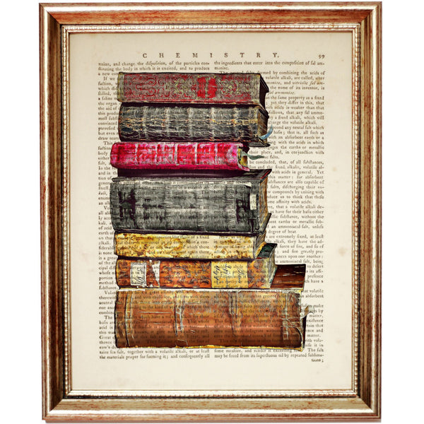 Classic Books Stack Wall Hanging